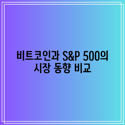 파이썬 비트코인과 S&P 500 상관관계 분석