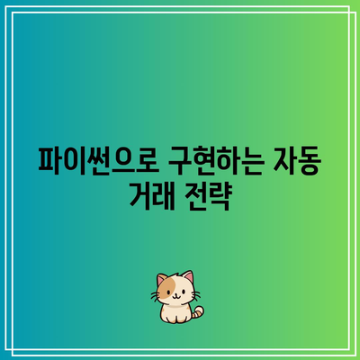 파이썬 코드로 폭락 장세에서도 안정적인 코인 자동 거래 봇 개발하기