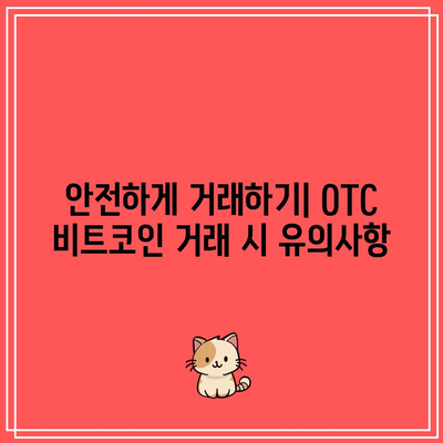 OTC 비트코인 거래의 이점과 위험 이해하기