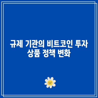 비트코인 투자 상품 및 파생 상품 규제